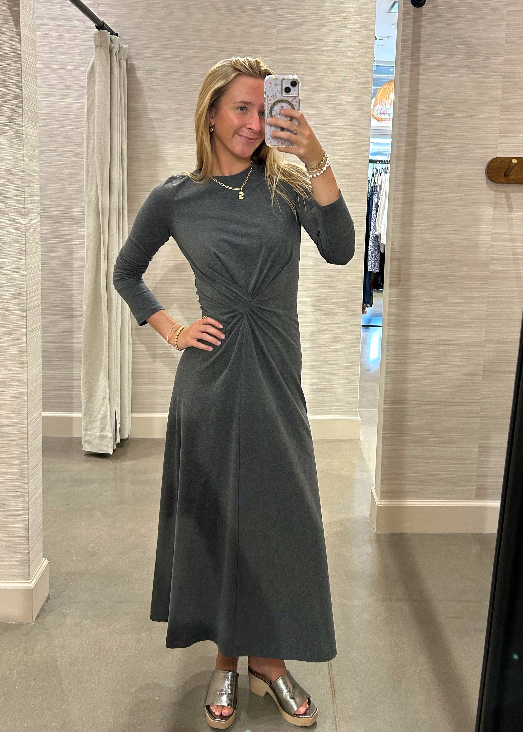 LONG SLEEVE VOLTA TWIST DRESS