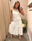 MELANIE SKIRT IN WHITE EYELET