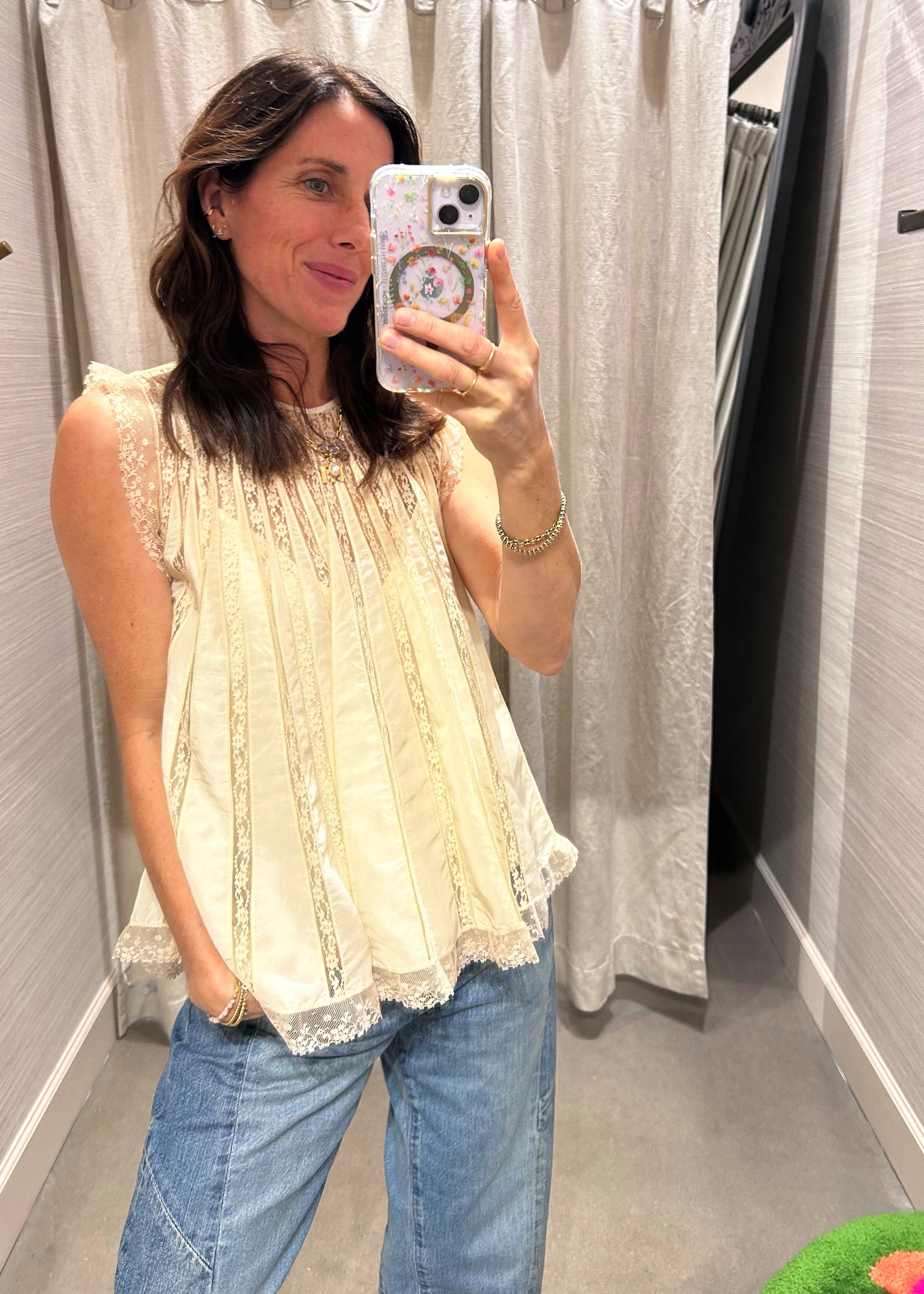 KEEPSAKE LACE SHELL TOP