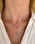 DIAMOND HORSESHOE PENDANT / TURQUOISE
