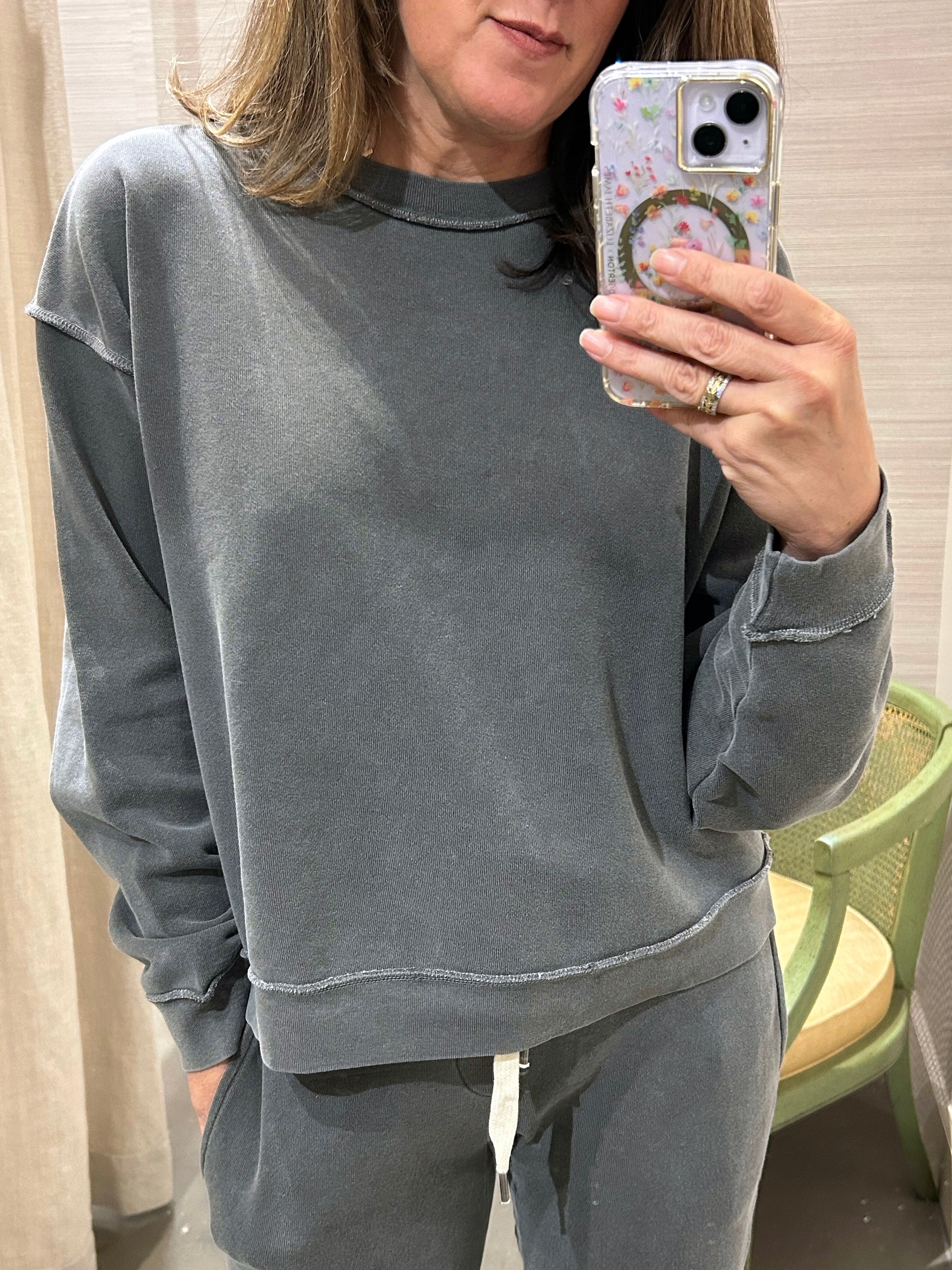 KENYA SWEATSHIRT IN FADED BLACK