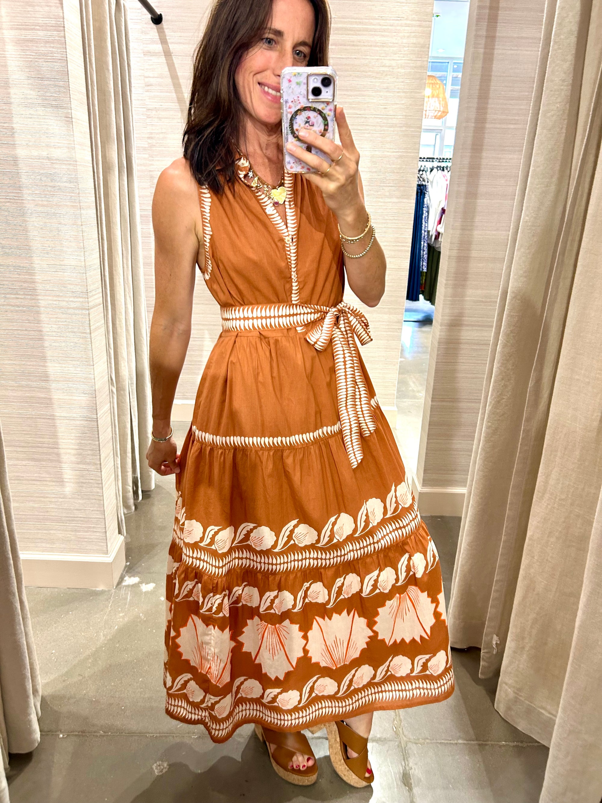 EMELINE MAXI DRESS IN CARDAMOM