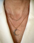 THIRTEEN ROSECUT DIAMONDS FRINGE NECKLACE