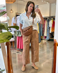 SPA PLEAT PANT IN DEEP KHAKi