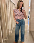 AUBRIE TOP IN BROWN HEARTS