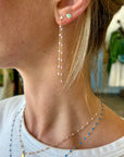 BABY PINK CLASSIC DIAMOND DANCING EARRINGS
