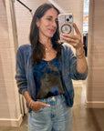 PERFECT CARDI IN BLUE WOOD