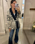 REVERSIBLE SHEPHERD CARDIGAN