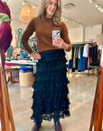 WINTER MESH FLOUNCE SKIRT