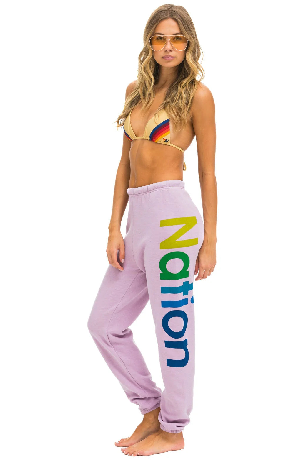 AVIATOR NATION 2 SWEATPANTS IN MAUVE