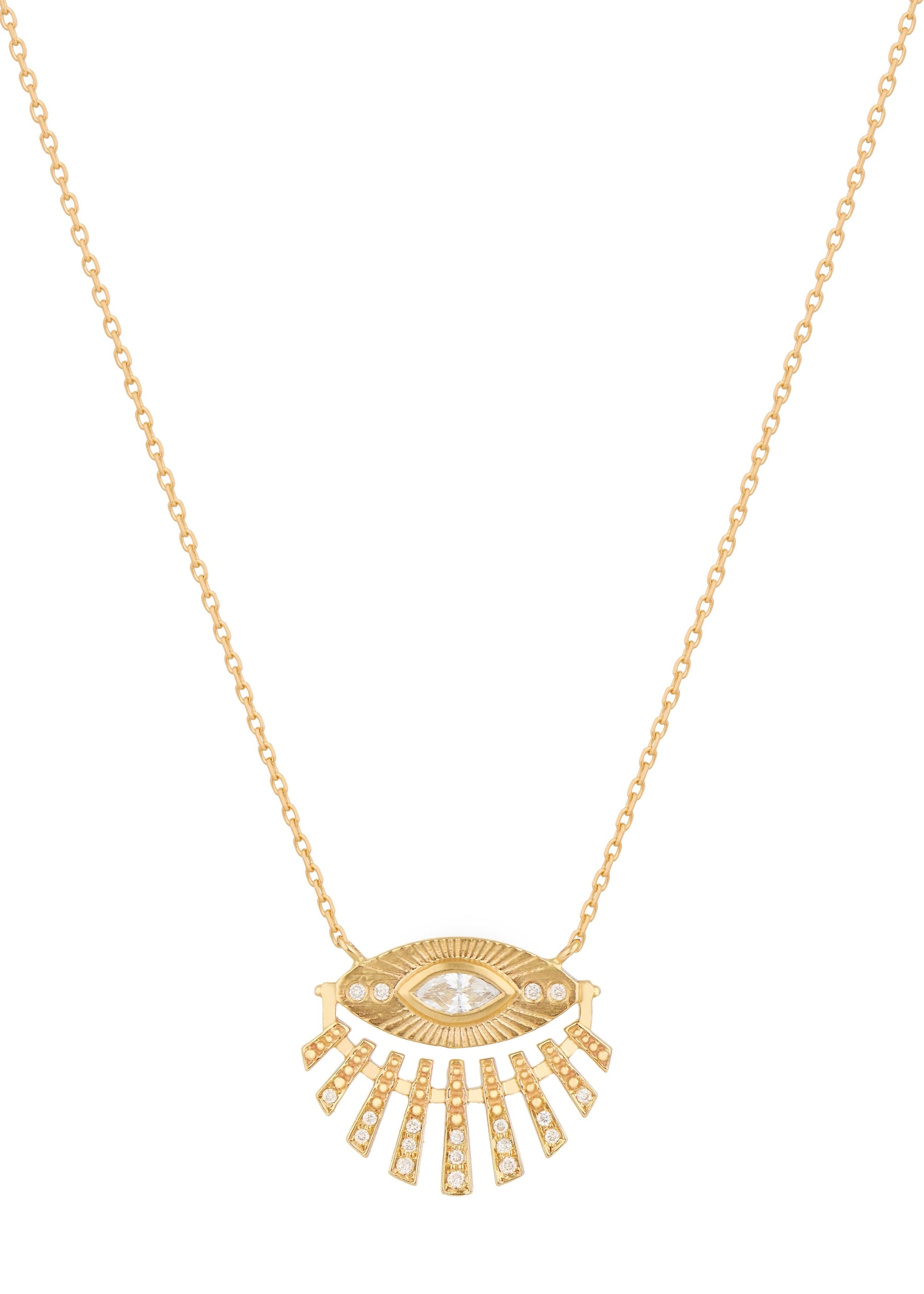 SUN EYE AND DIAMONDS NECKLACE