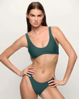 RUE SWIM TOP IN PETROL