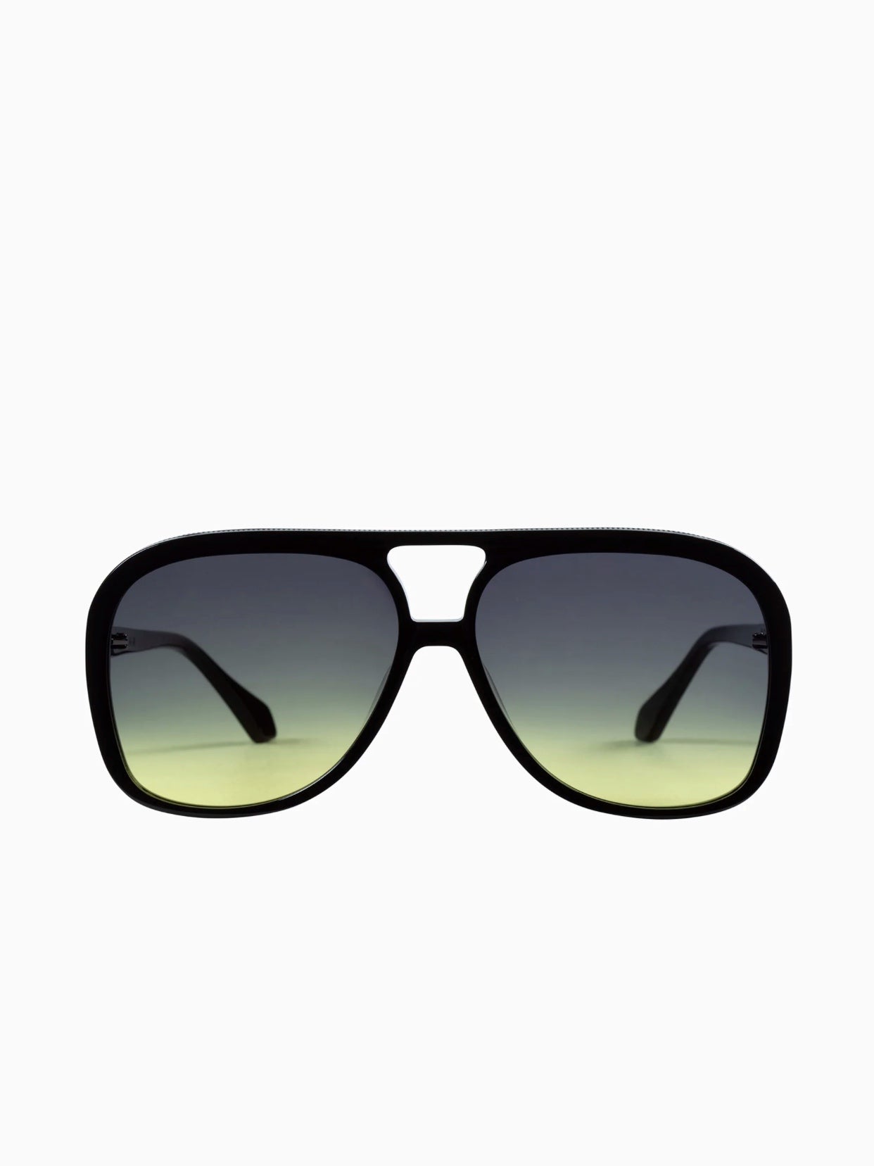 BANG SUNNIES IN BLACK WITH BLACK-YELLOW LENSES