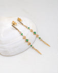 EMERALD AND DIAMOND STELLAR EARRINGS