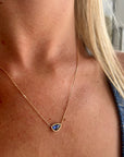STELLA SAPPHIRE + DIAMOND NECKLACE