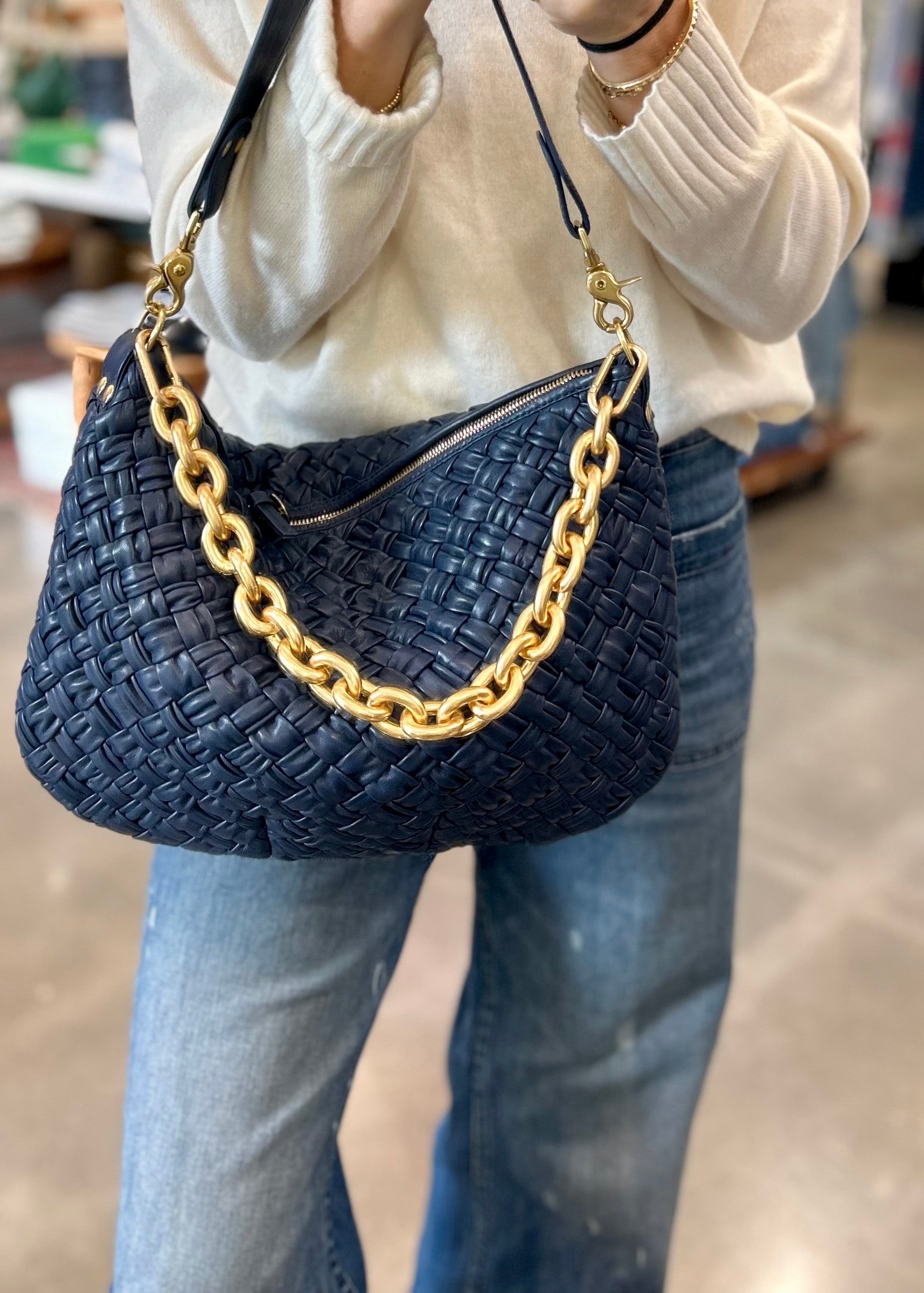 SHORTIE STRAP IN VINTAGE GOLD