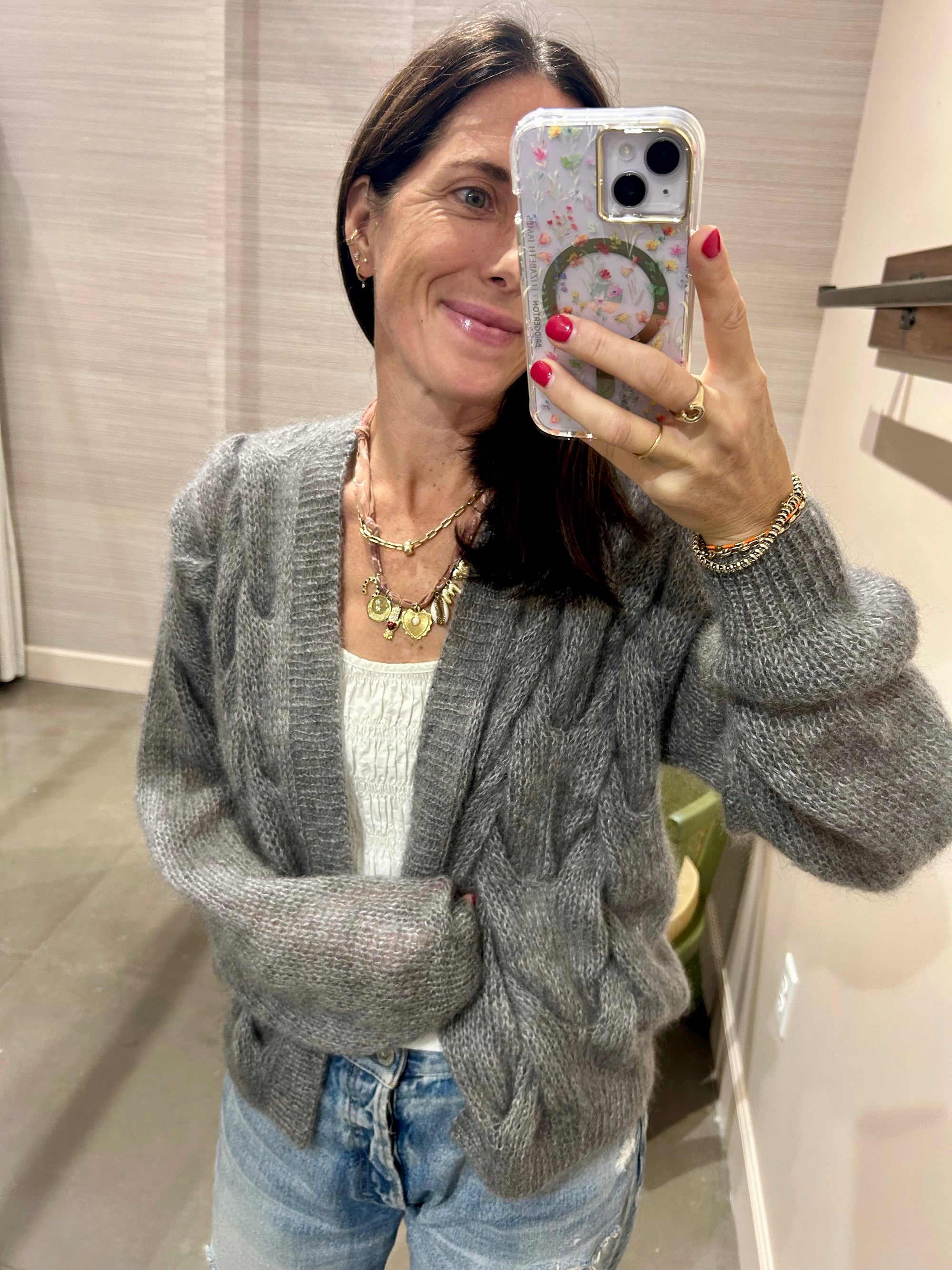 TWISTED ERIK SILK & MOHAIR CARDIGAN