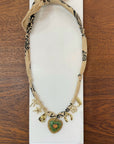 BANDANA NECKLACE // BEIGE HEART