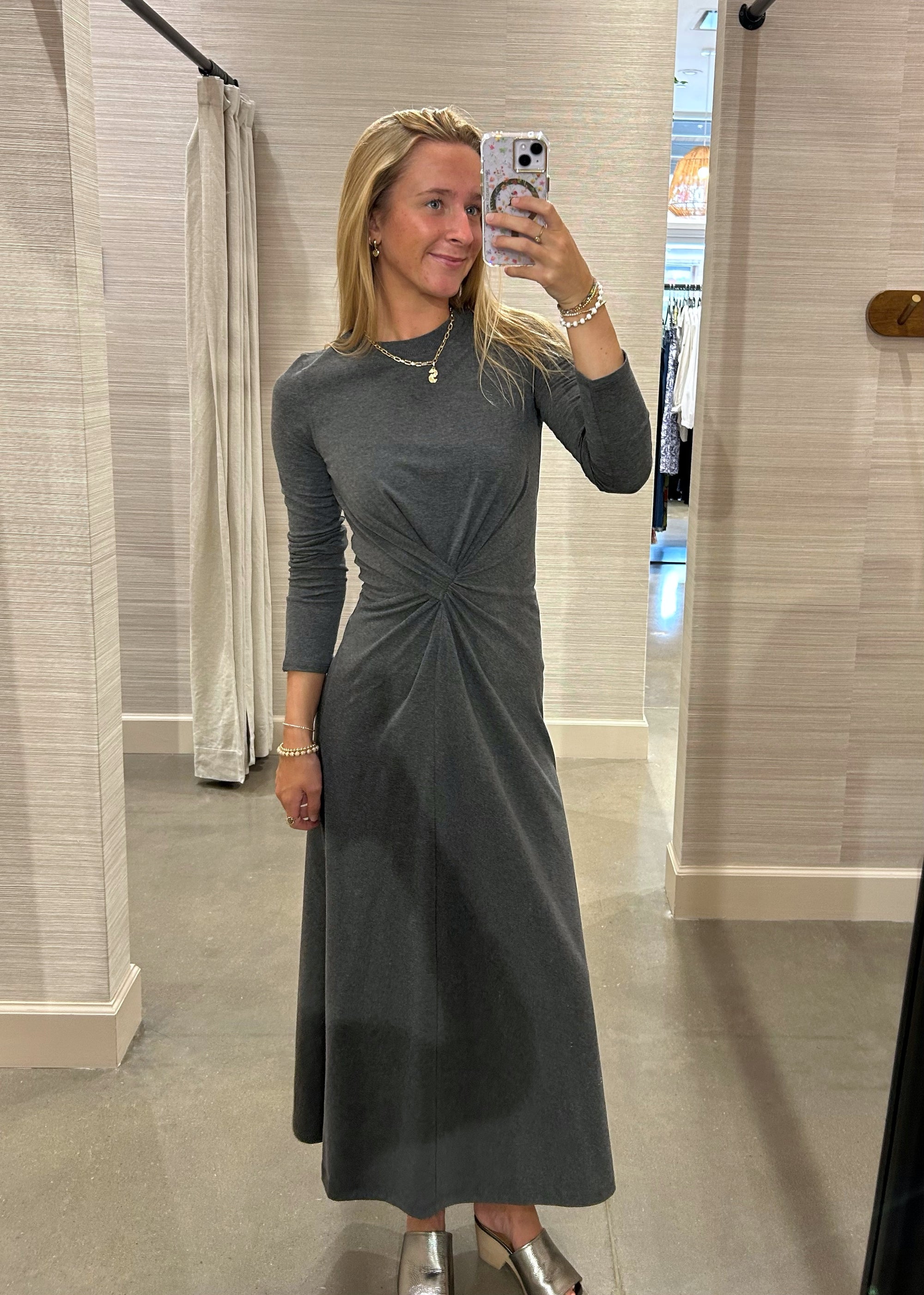 LONG SLEEVE VOLTA TWIST DRESS