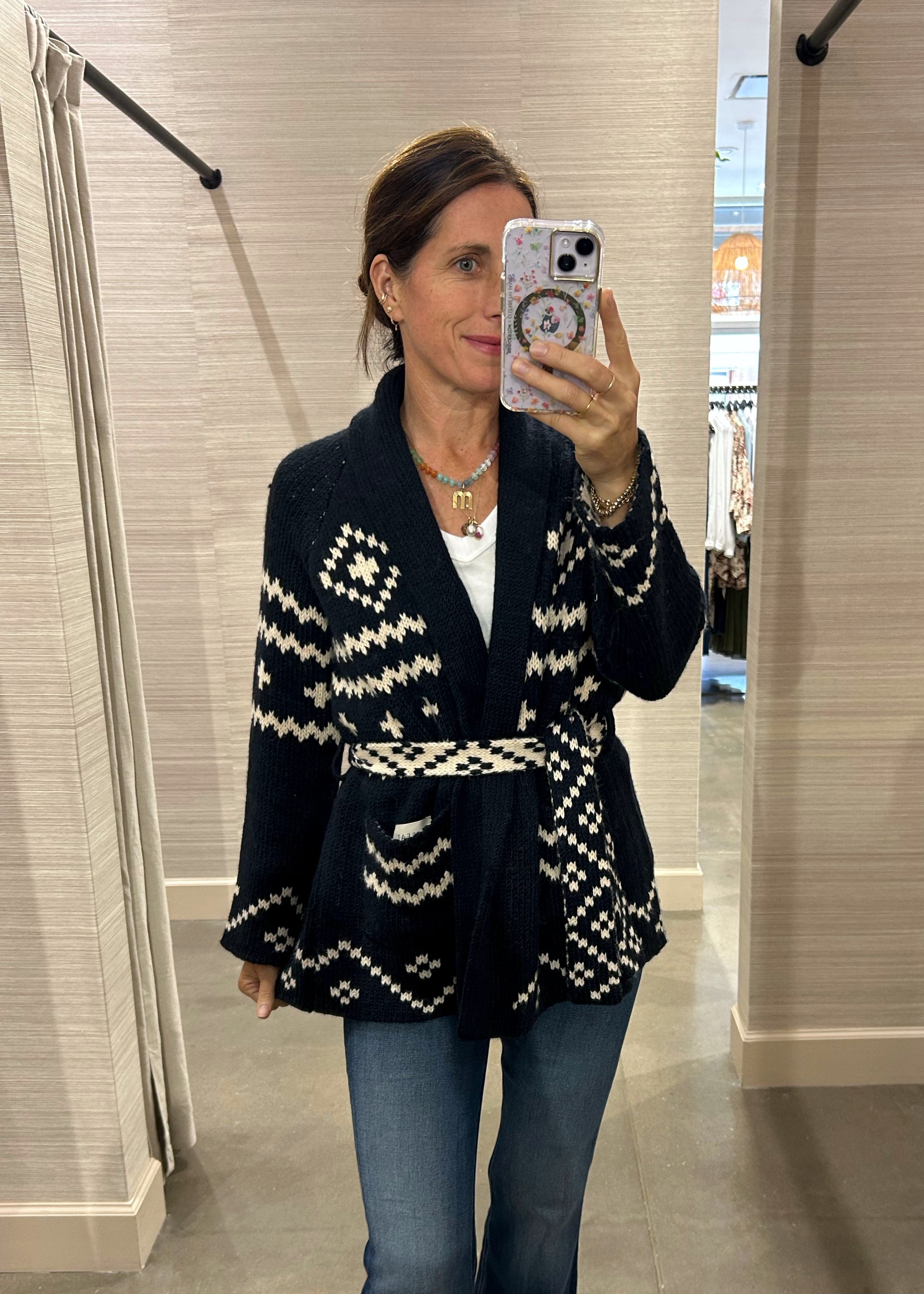 REVERSIBLE SHEPHERD CARDIGAN