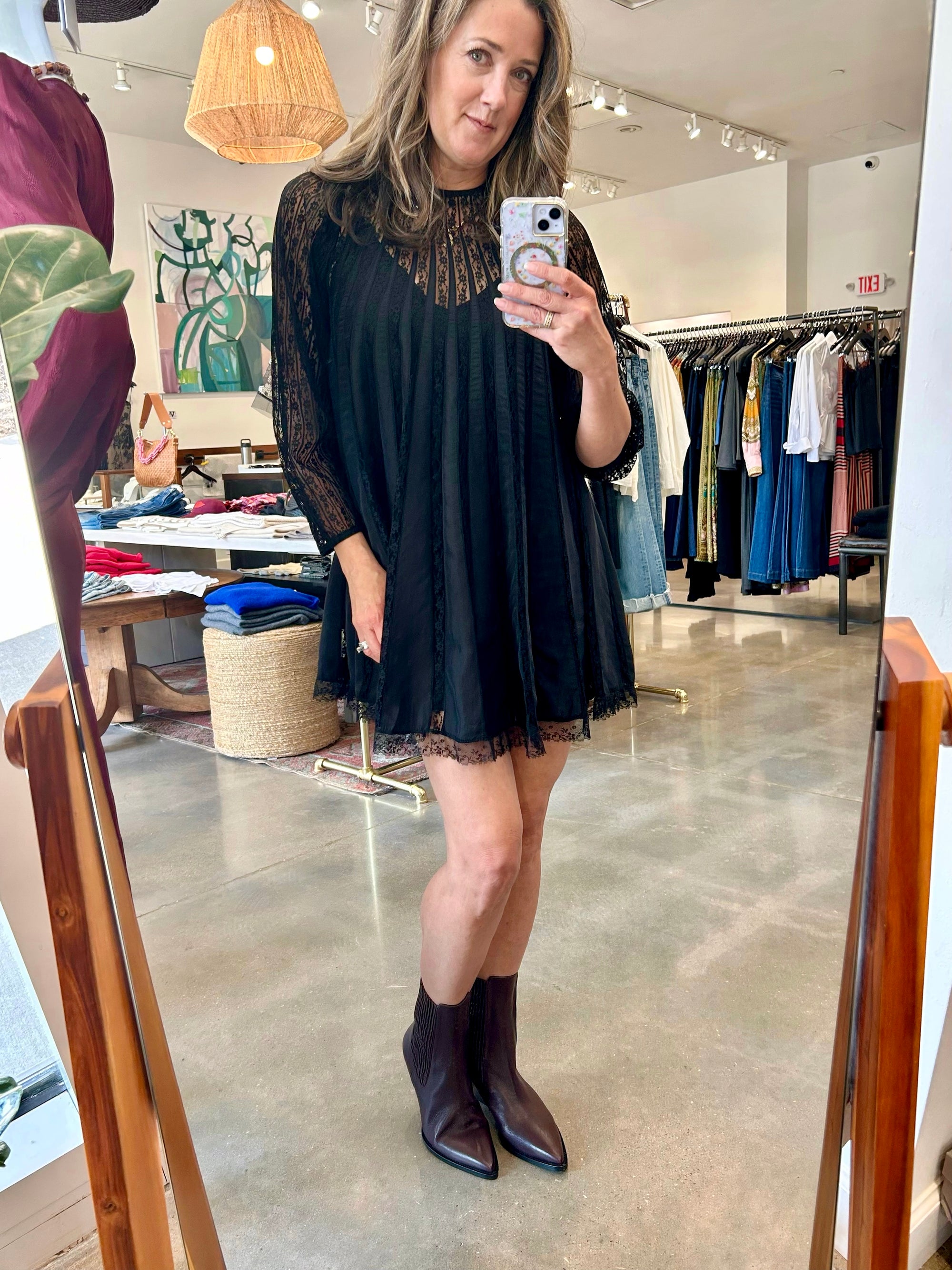 KEEPSAKE LACE SHIFT DRESS