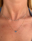 STELLA SAPPHIRE + DIAMOND NECKLACE
