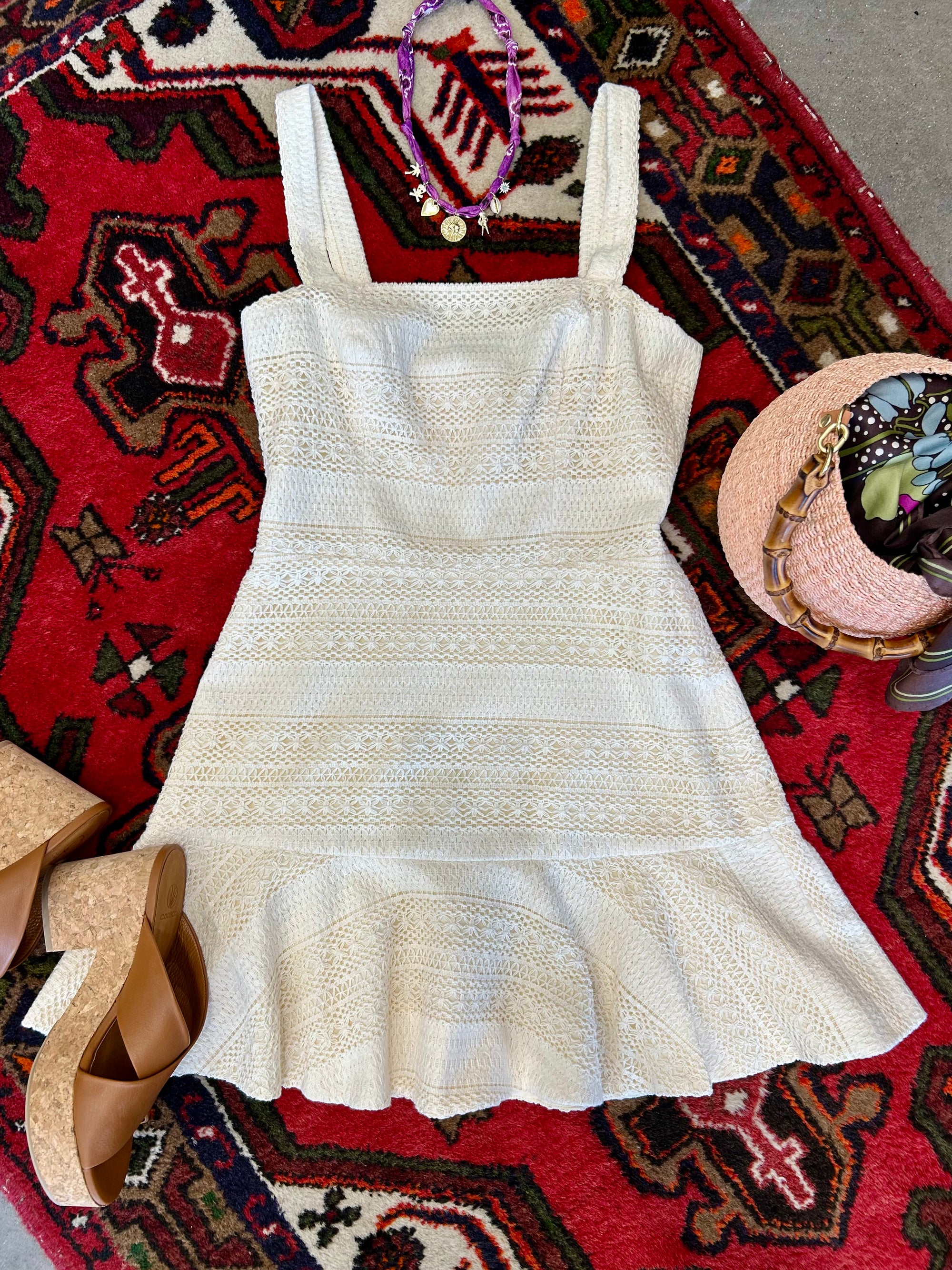 JULIA DRESS IN KHAKI LACE