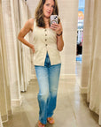 JACKIE VEST IN NATURAL