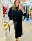 TAYLOR MIDI DRESS IN BLACK