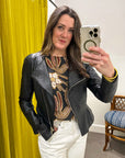 LAMBSKIN ZIP JACKET