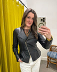 LAMBSKIN ZIP JACKET