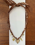 BANDANA NECKLACE // CHESTNUT BROWN