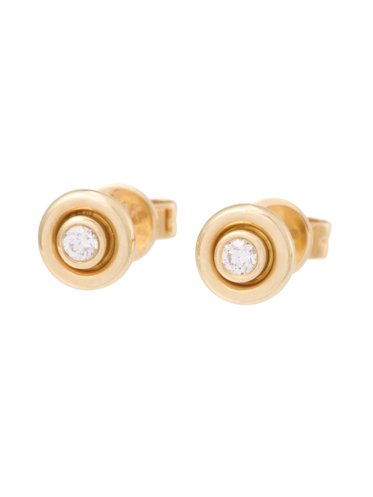 SOLID GOLD + DIAMOND BUTTON STUDS