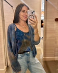 PERFECT CARDI IN BLUE WOOD