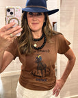 BOXY CREW TEE WITH STETSON GRAPHIC