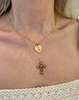 PEARL CROSS CHARM