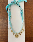 BANDANA NECKLACE // AQUA