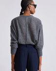 SOFTEST TISSUE WEIGHT SWEATER IN CHARCOAL