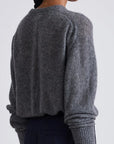 SOFTEST TISSUE WEIGHT SWEATER IN CHARCOAL