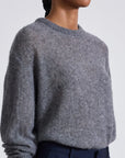 SOFTEST TISSUE WEIGHT SWEATER IN CHARCOAL