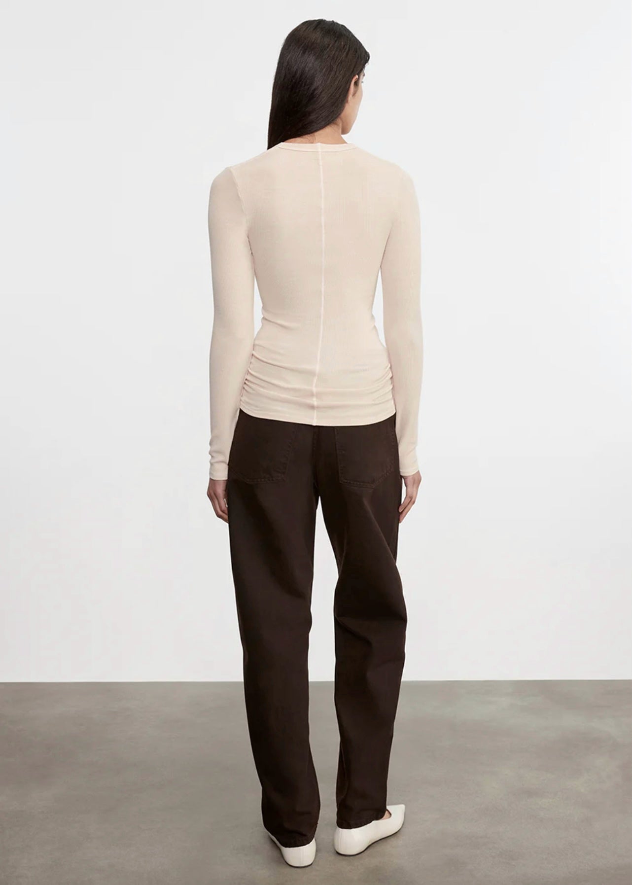 SILK RIB U-NECK