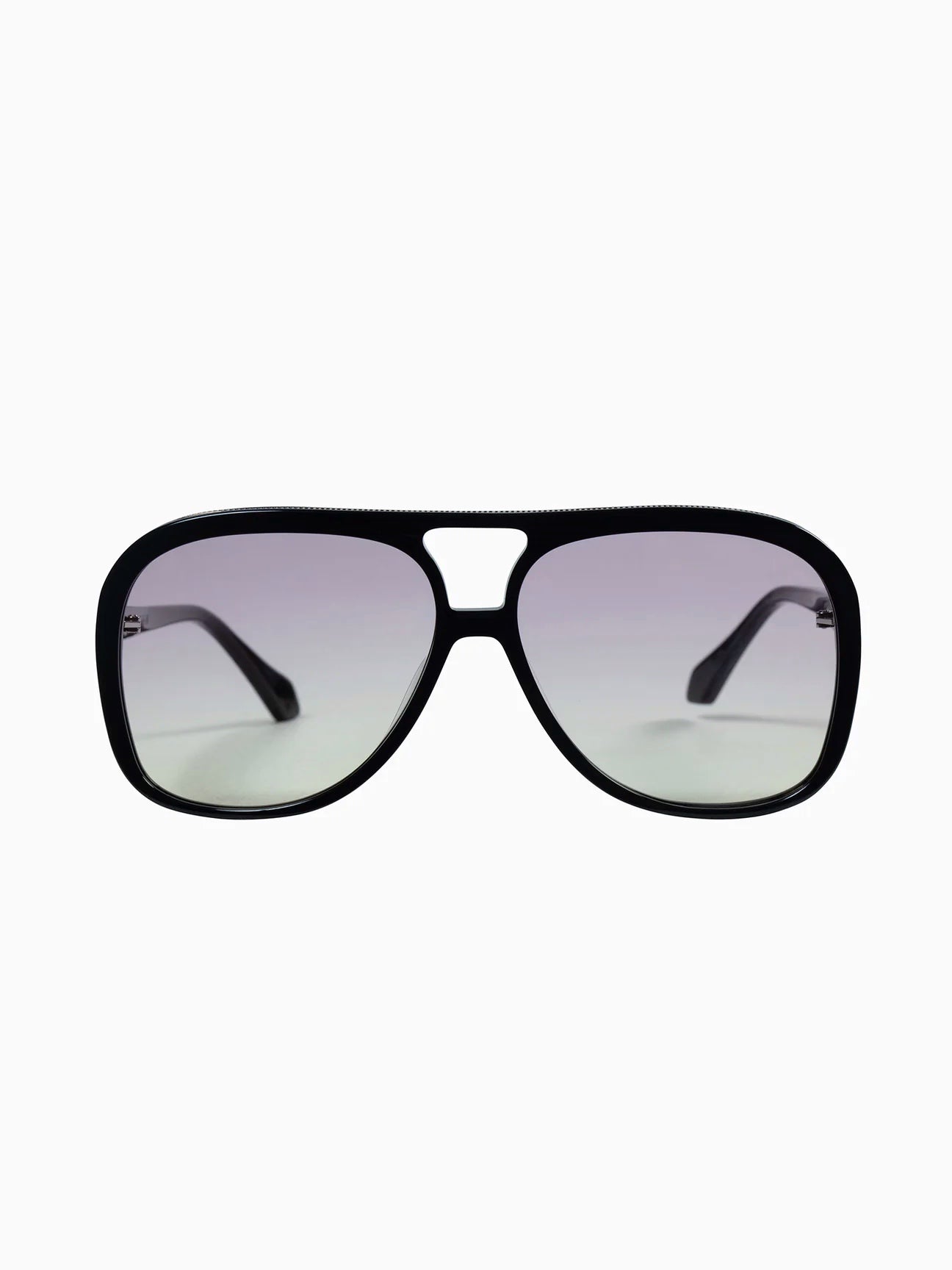 BANG SUNNIES IN BLACK WITH VIOLET-YELLOW LENSES