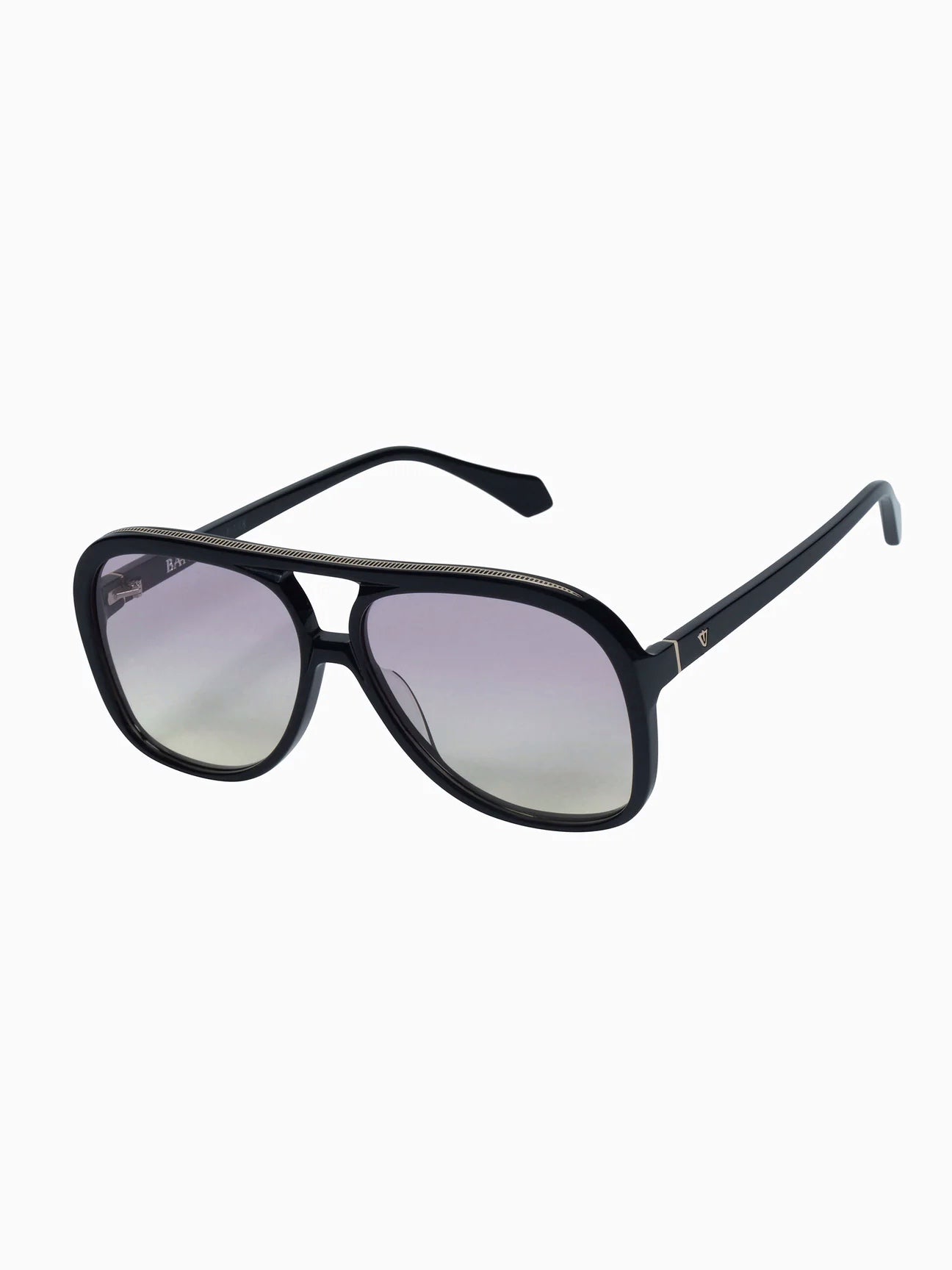 BANG SUNNIES IN BLACK WITH VIOLET-YELLOW LENSES