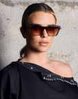 ROYALE SUNNIES IN CHOCOLATE/CRYSTAL