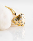 DIAMOND DOT BUBBLE HEART NECKLACE