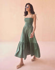 ADLEY MAXI DRESS IN SOLID PALM