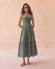 ADLEY MAXI DRESS IN SOLID PALM