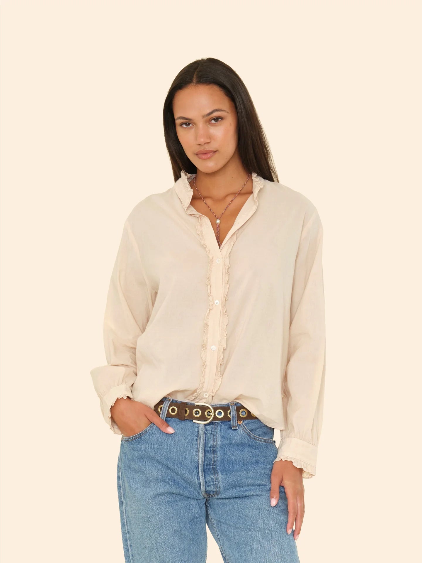 AMELIE SHIRT IN PARCHMENT