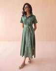 AMIRA SHIRTDRESS IN SOLID PALM