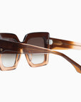 AMOUR SUNNIES IN COLA FADE WITH BROWN LENSES